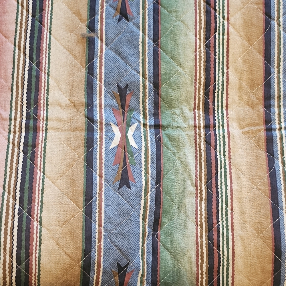 Southwestern Print Quilted Fabric 3 1/3 Yards 44 Inches Wide